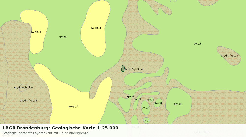 Statische Kartenansicht: LBGR Brandenburg: Geologische Karte 1:25.000