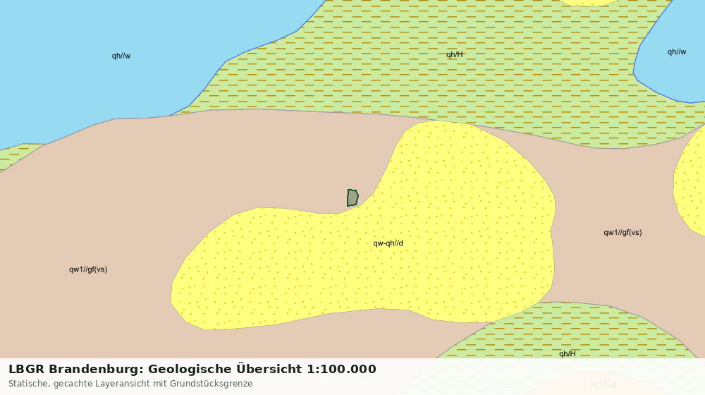 Statische Kartenansicht: LBGR Brandenburg: Geologische Übersicht 1:100.000