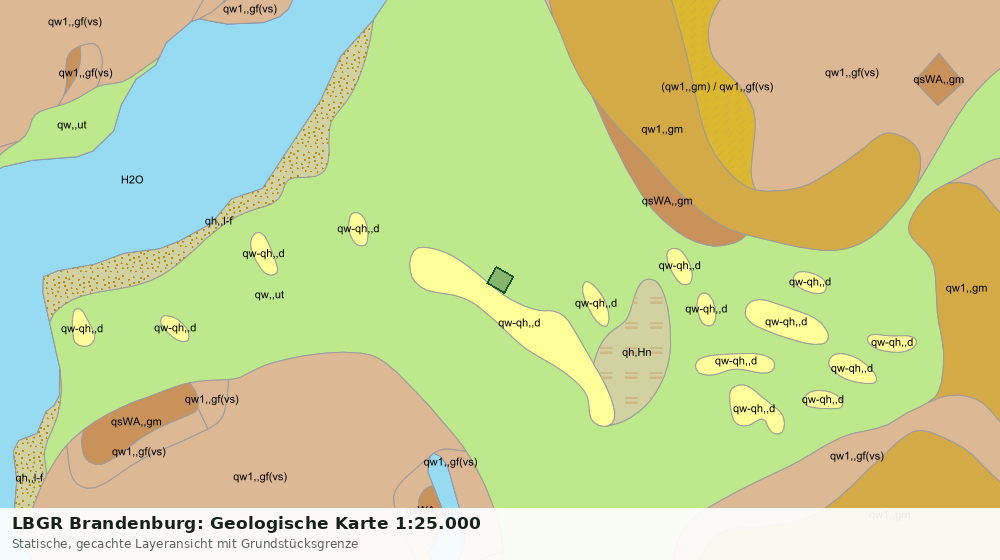 Statische Kartenansicht: LBGR Brandenburg: Geologische Karte 1:25.000