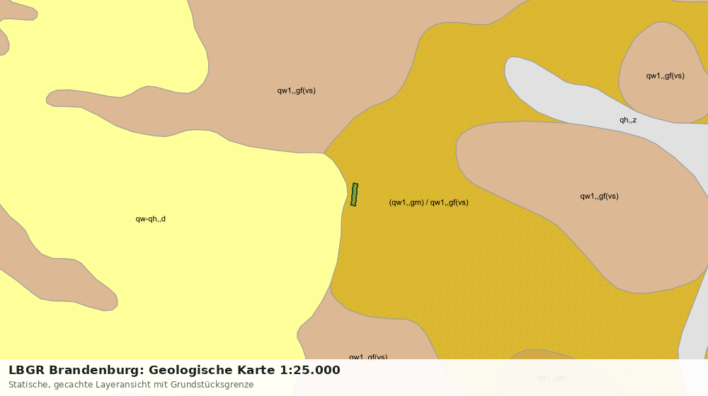 Statische Kartenansicht: LBGR Brandenburg: Geologische Karte 1:25.000