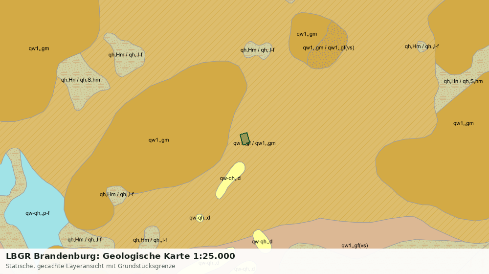 Statische Kartenansicht: LBGR Brandenburg: Geologische Karte 1:25.000