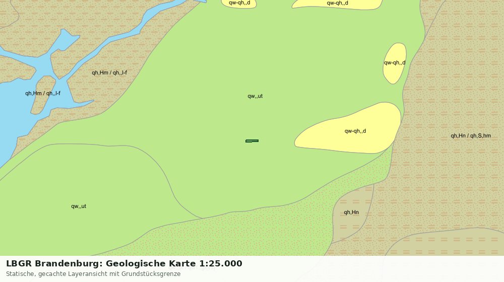 Statische Kartenansicht: LBGR Brandenburg: Geologische Karte 1:25.000