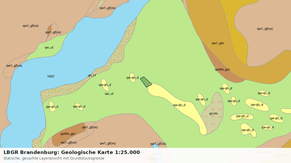 Statische Kartenansicht: LBGR Brandenburg: Geologische Karte 1:25.000