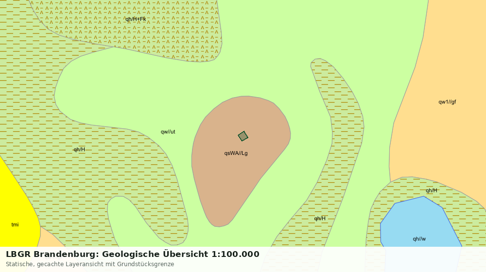 Statische Kartenansicht: LBGR Brandenburg: Geologische Übersicht 1:100.000