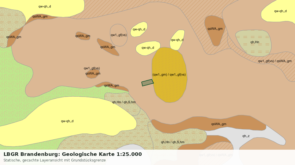 Statische Kartenansicht: LBGR Brandenburg: Geologische Karte 1:25.000