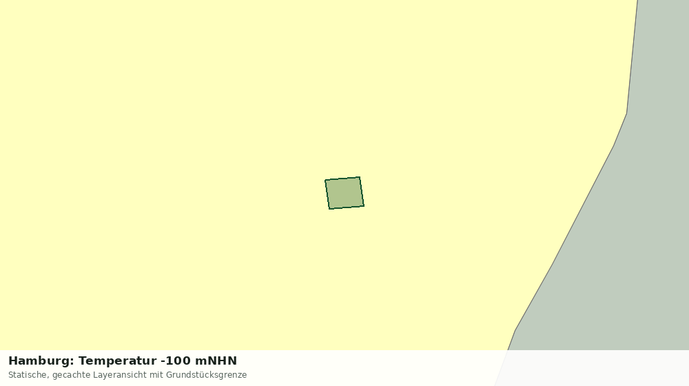 Statische Kartenansicht: Hamburg: Temperatur -100 mNHN