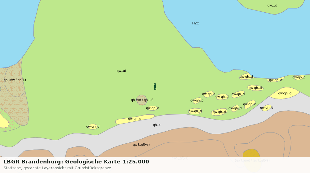 Statische Kartenansicht: LBGR Brandenburg: Geologische Karte 1:25.000