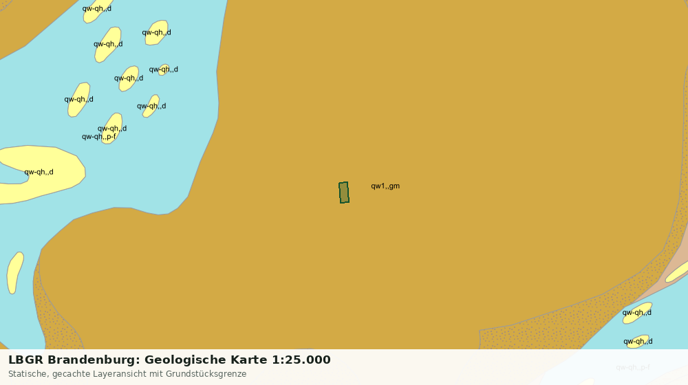Statische Kartenansicht: LBGR Brandenburg: Geologische Karte 1:25.000