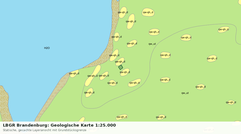 Statische Kartenansicht: LBGR Brandenburg: Geologische Karte 1:25.000