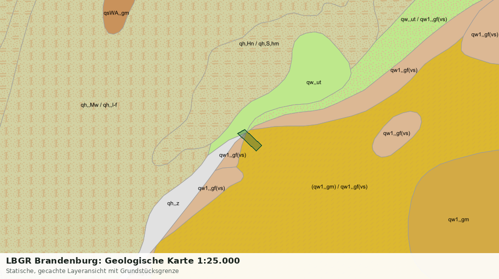 Statische Kartenansicht: LBGR Brandenburg: Geologische Karte 1:25.000