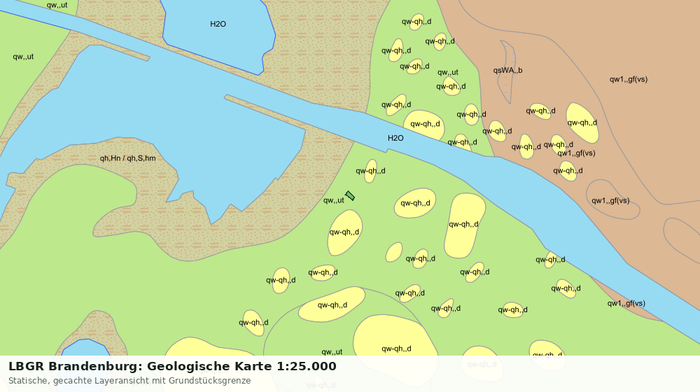Statische Kartenansicht: LBGR Brandenburg: Geologische Karte 1:25.000