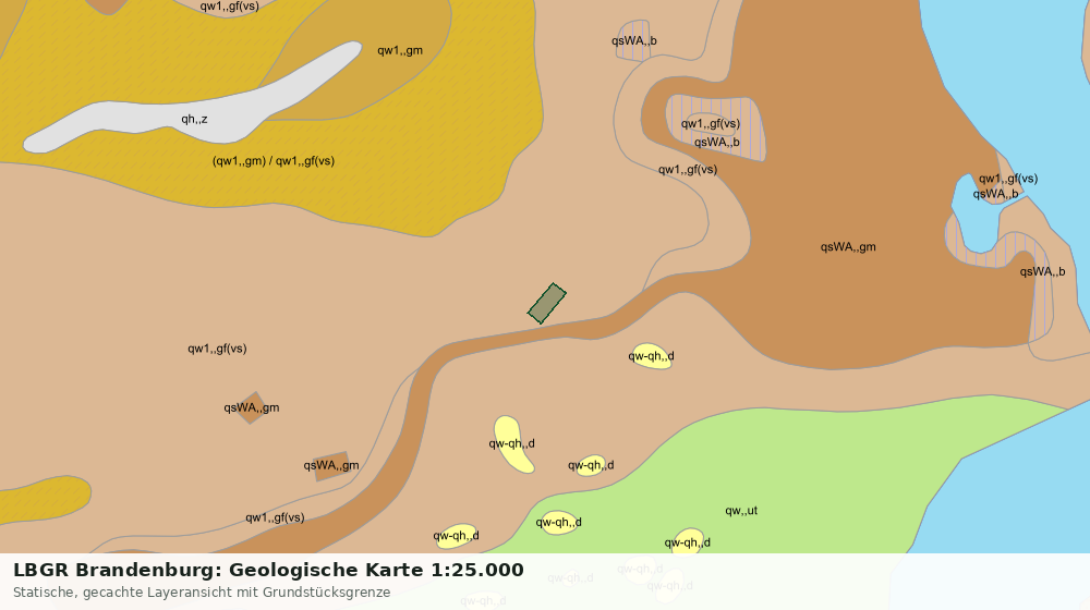 Statische Kartenansicht: LBGR Brandenburg: Geologische Karte 1:25.000
