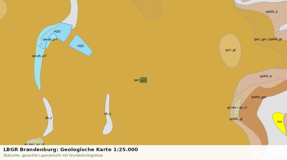 Statische Kartenansicht: LBGR Brandenburg: Geologische Karte 1:25.000