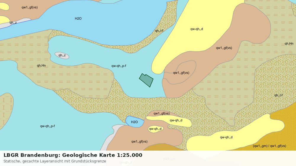 Statische Kartenansicht: LBGR Brandenburg: Geologische Karte 1:25.000