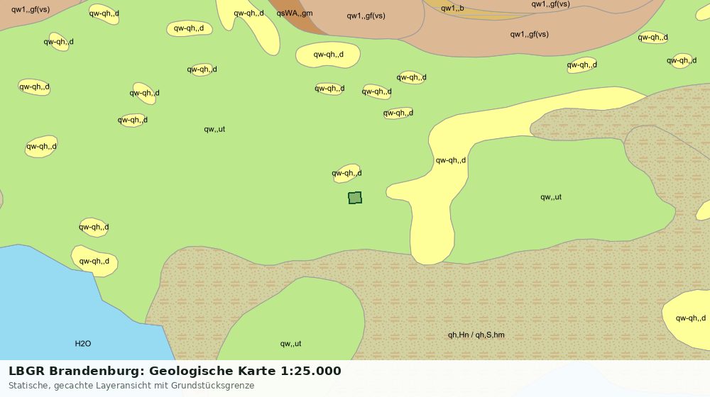 Statische Kartenansicht: LBGR Brandenburg: Geologische Karte 1:25.000