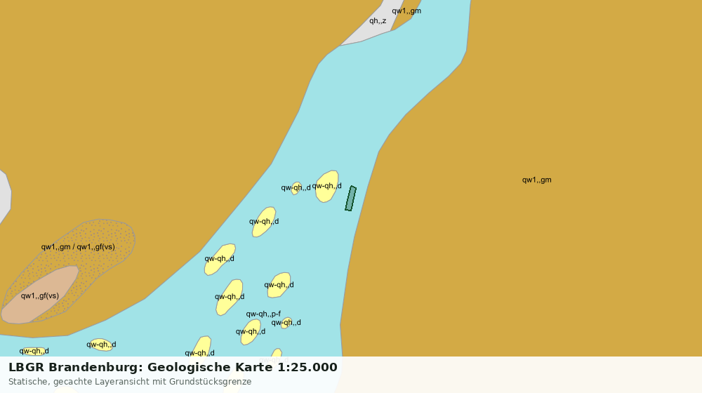 Statische Kartenansicht: LBGR Brandenburg: Geologische Karte 1:25.000