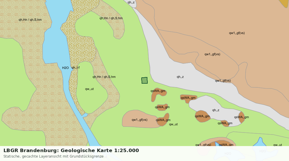 Statische Kartenansicht: LBGR Brandenburg: Geologische Karte 1:25.000