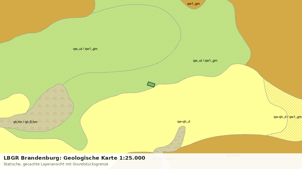 Statische Kartenansicht: LBGR Brandenburg: Geologische Karte 1:25.000