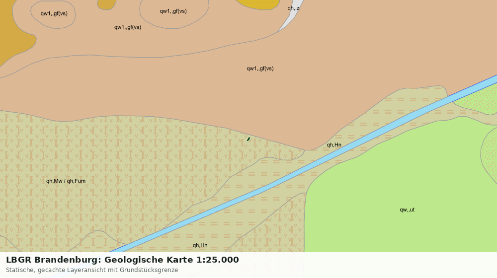 Statische Kartenansicht: LBGR Brandenburg: Geologische Karte 1:25.000
