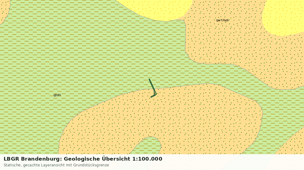 Statische Kartenansicht: LBGR Brandenburg: Geologische Übersicht 1:100.000