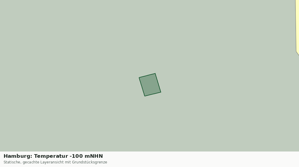 Statische Kartenansicht: Hamburg: Temperatur -100 mNHN