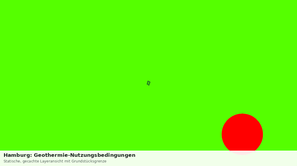 Statische Kartenansicht: Hamburg: Geothermie-Nutzungsbedingungen