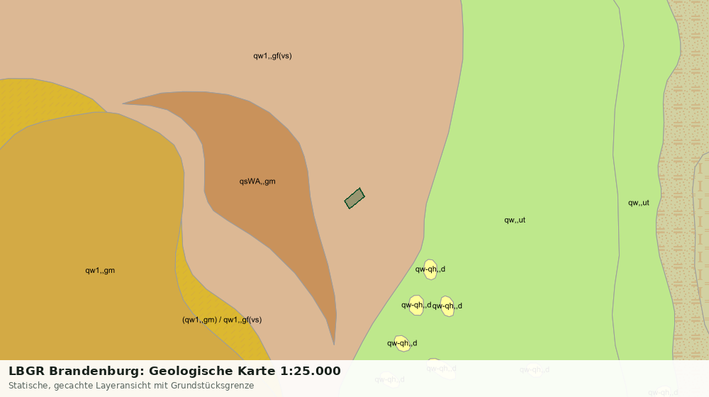 Statische Kartenansicht: LBGR Brandenburg: Geologische Karte 1:25.000