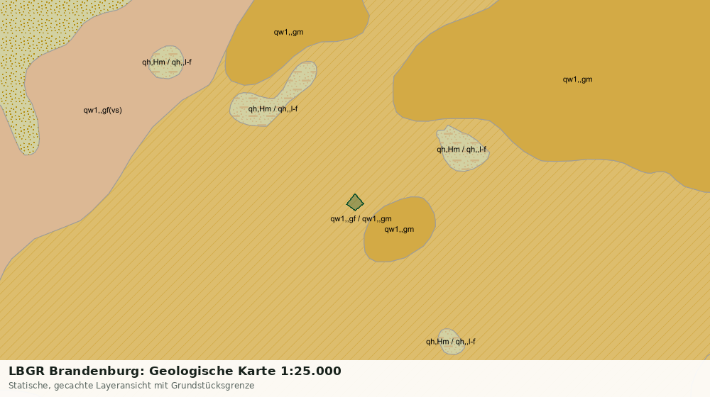 Statische Kartenansicht: LBGR Brandenburg: Geologische Karte 1:25.000