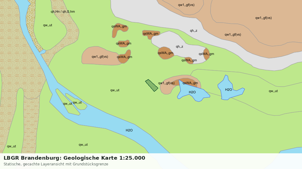 Statische Kartenansicht: LBGR Brandenburg: Geologische Karte 1:25.000