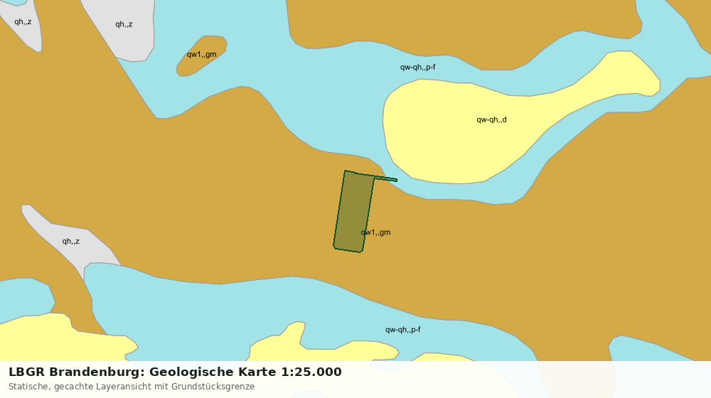 Statische Kartenansicht: LBGR Brandenburg: Geologische Karte 1:25.000