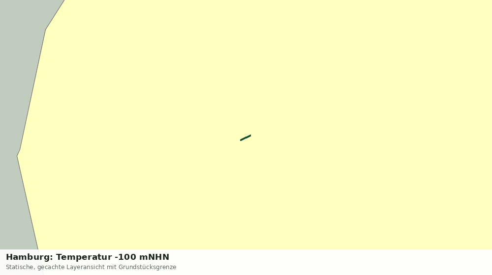 Statische Kartenansicht: Hamburg: Temperatur -100 mNHN