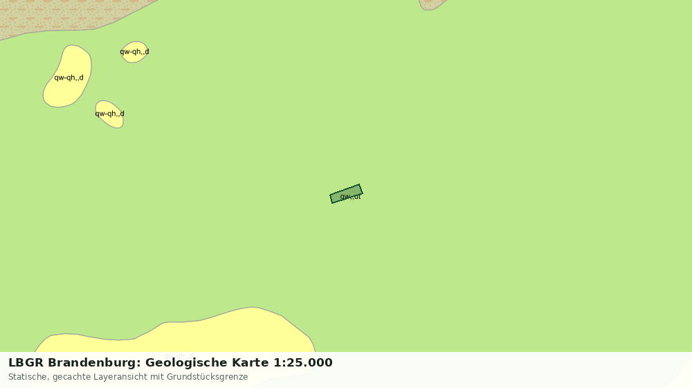 Statische Kartenansicht: LBGR Brandenburg: Geologische Karte 1:25.000
