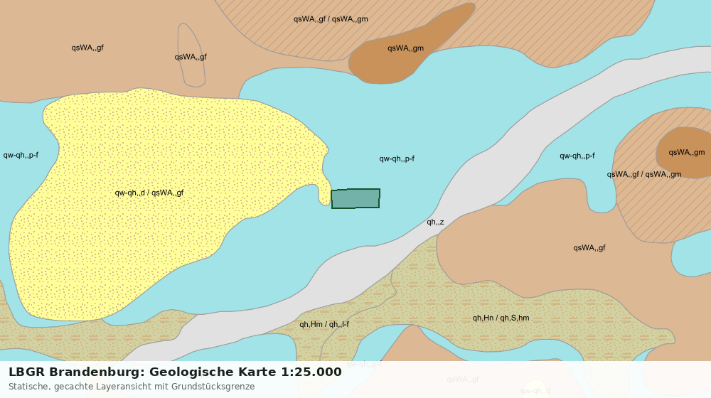 Statische Kartenansicht: LBGR Brandenburg: Geologische Karte 1:25.000