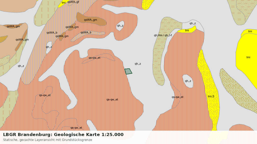 Statische Kartenansicht: LBGR Brandenburg: Geologische Karte 1:25.000