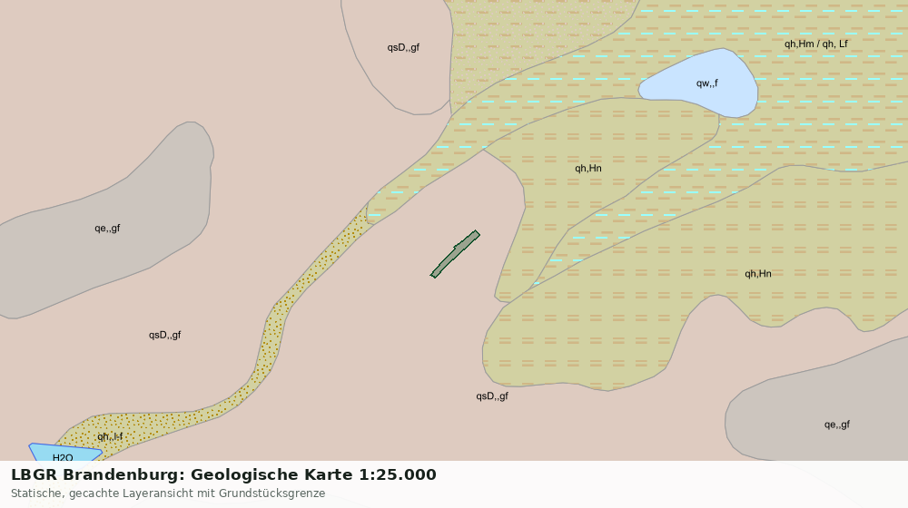Statische Kartenansicht: LBGR Brandenburg: Geologische Karte 1:25.000