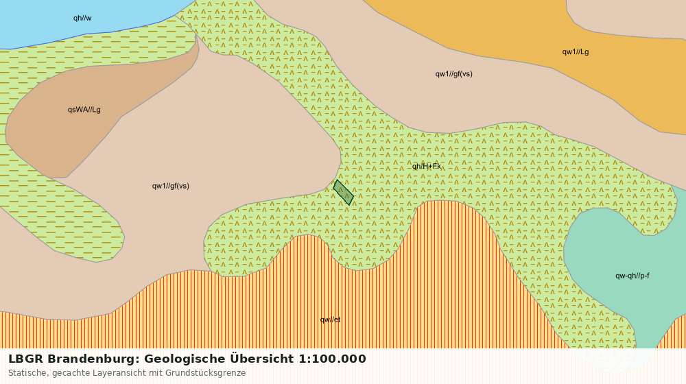 Statische Kartenansicht: LBGR Brandenburg: Geologische Übersicht 1:100.000