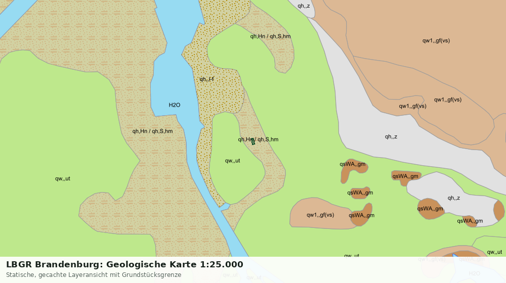 Statische Kartenansicht: LBGR Brandenburg: Geologische Karte 1:25.000