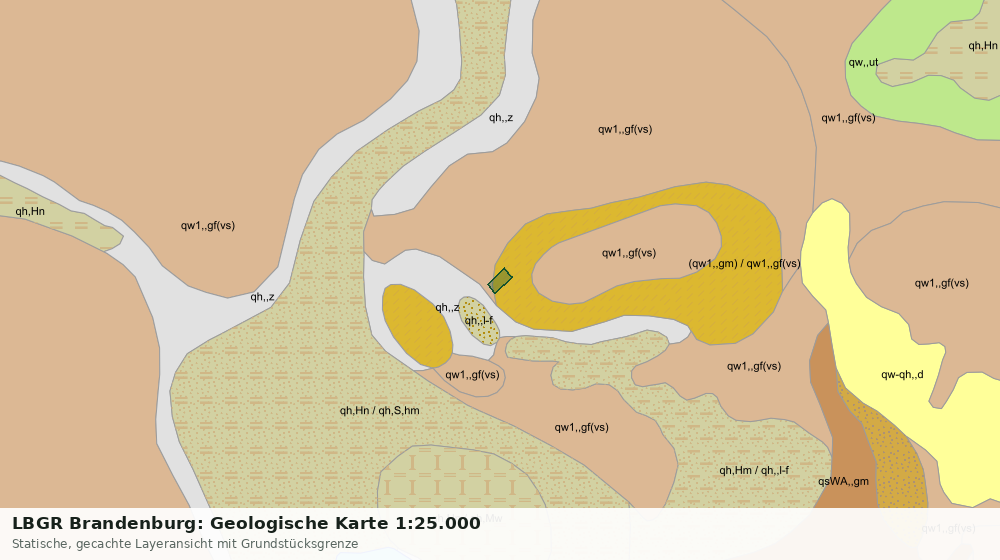 Statische Kartenansicht: LBGR Brandenburg: Geologische Karte 1:25.000