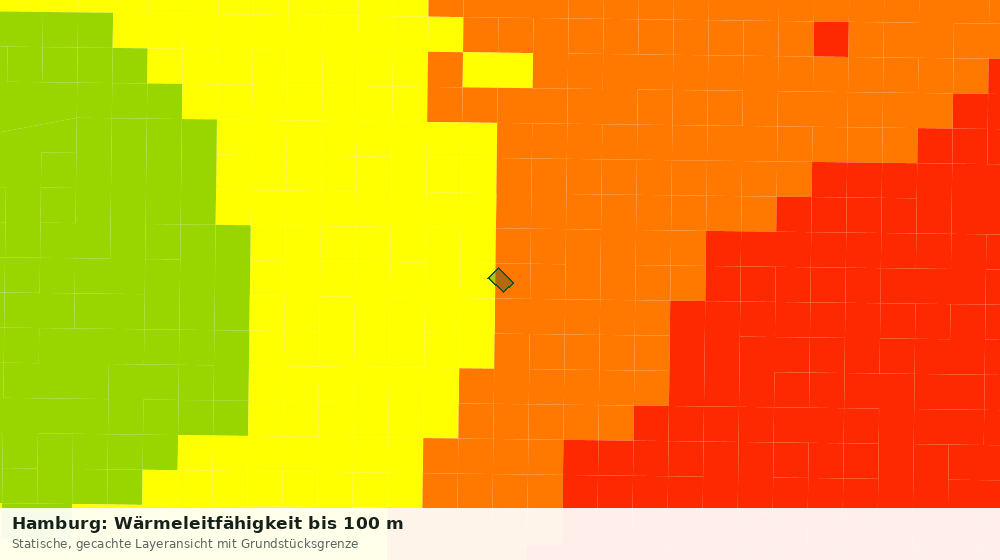 Statische Kartenansicht: Hamburg: Wärmeleitfähigkeit bis 100 m