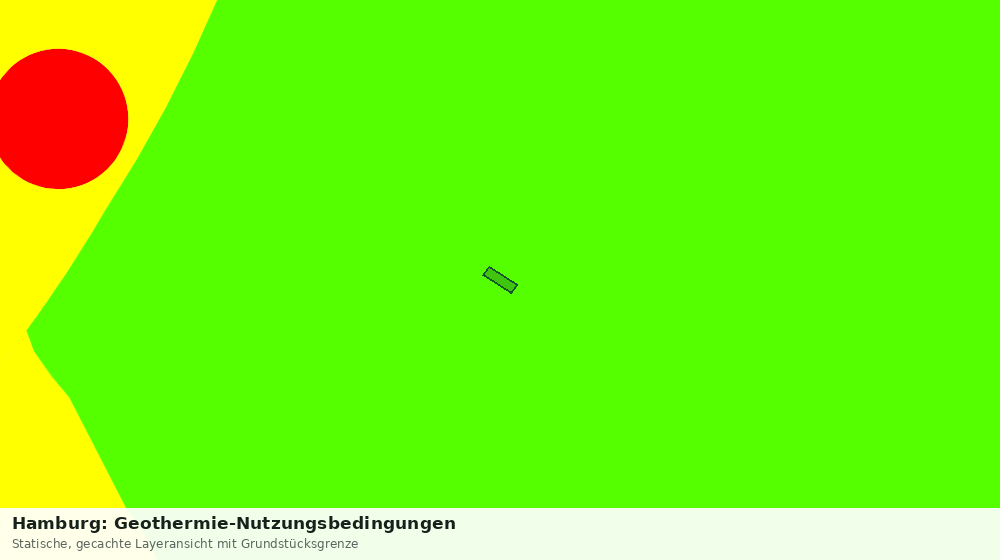 Statische Kartenansicht: Hamburg: Geothermie-Nutzungsbedingungen