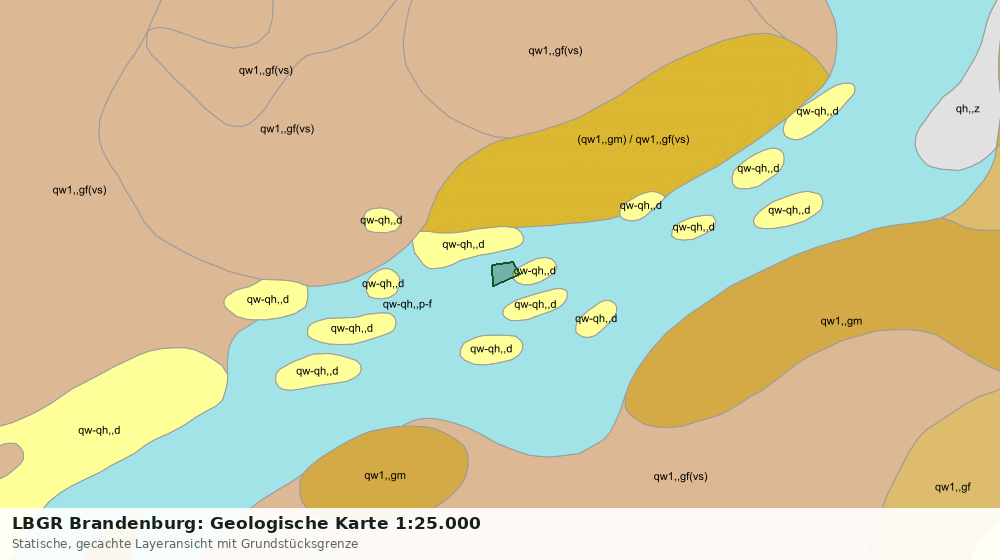 Statische Kartenansicht: LBGR Brandenburg: Geologische Karte 1:25.000