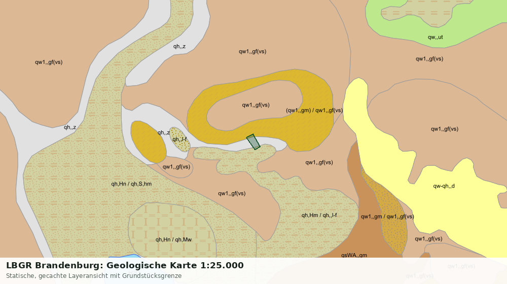 Statische Kartenansicht: LBGR Brandenburg: Geologische Karte 1:25.000