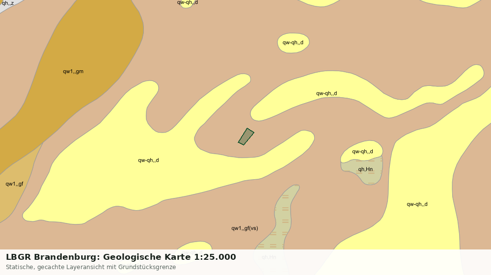 Statische Kartenansicht: LBGR Brandenburg: Geologische Karte 1:25.000