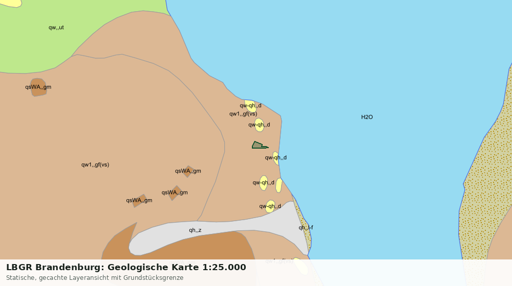 Statische Kartenansicht: LBGR Brandenburg: Geologische Karte 1:25.000