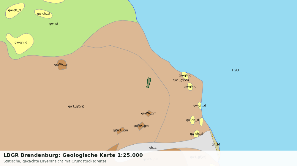 Statische Kartenansicht: LBGR Brandenburg: Geologische Karte 1:25.000