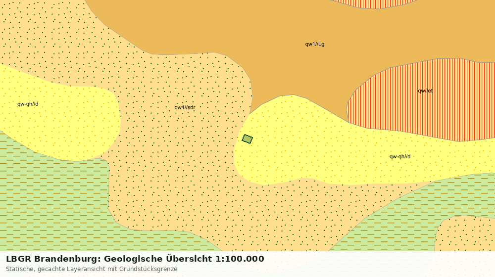 Statische Kartenansicht: LBGR Brandenburg: Geologische Übersicht 1:100.000