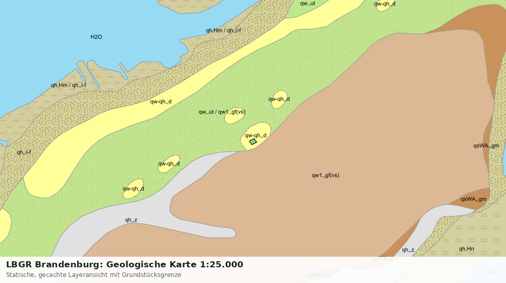 Statische Kartenansicht: LBGR Brandenburg: Geologische Karte 1:25.000