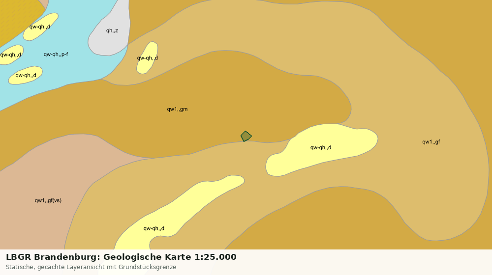 Statische Kartenansicht: LBGR Brandenburg: Geologische Karte 1:25.000