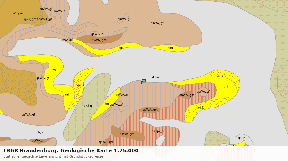 Statische Kartenansicht: LBGR Brandenburg: Geologische Karte 1:25.000