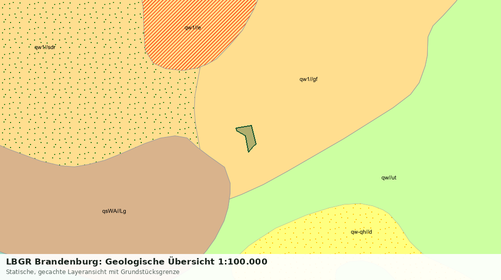 Statische Kartenansicht: LBGR Brandenburg: Geologische Übersicht 1:100.000